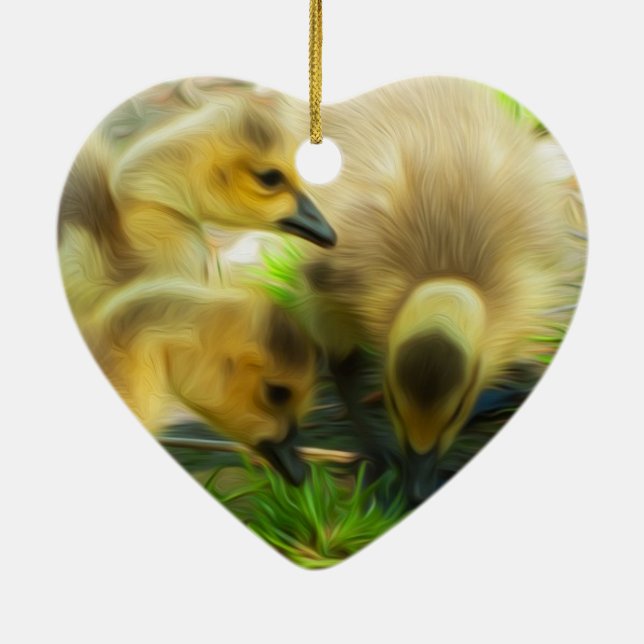 Ornamento De Cerâmica Gosling (Verso)