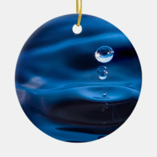Ornamento De Cerâmica Gotas da água azul