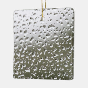 Ornamento De Cerâmica Gotas de água em vidro, gotas de chuva em vidro