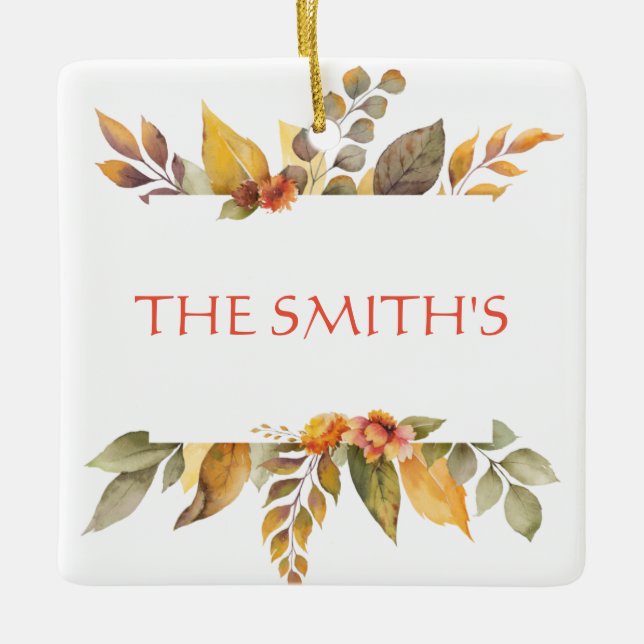 Ornamento De Cerâmica Graças a Deus Abençoado, Ação de Graças (Frente)