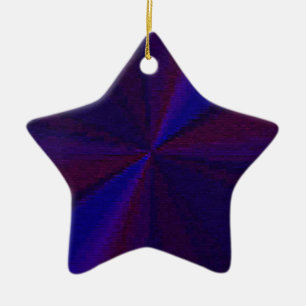 Ornamento De Cerâmica Gradação circular - Azul a Roxo