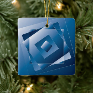 Ornamento De Cerâmica gradiente azul 1