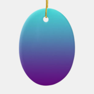 Ornamento De Cerâmica Gradiente de Fundo Simples Turquesa Azul Roxo