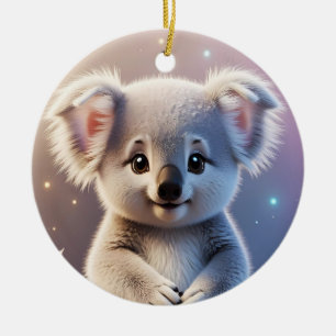 Ornamento De Cerâmica Gradiente de Sonho Fantasia e Bonita Koala