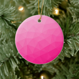 Ornamento De Cerâmica Gradiente Rosa Quente Padrão de Malha Geométrica