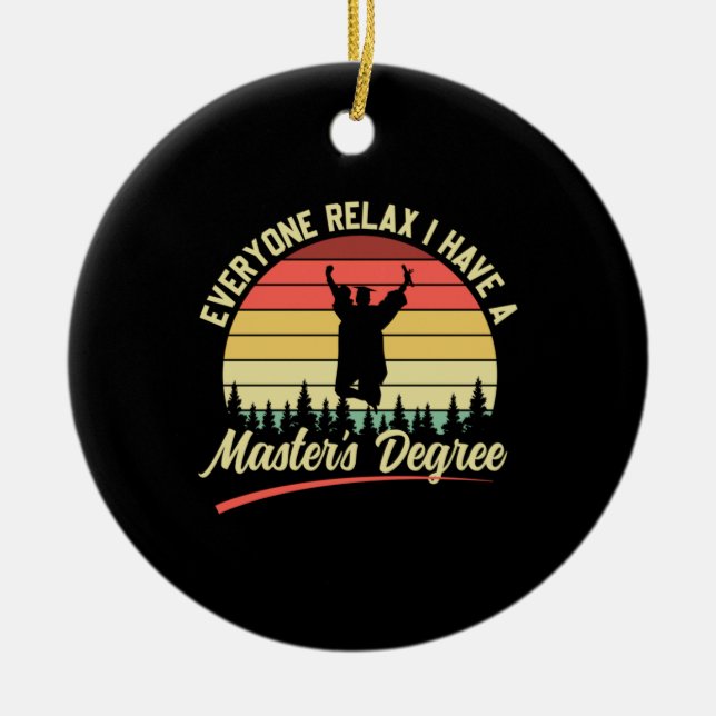 Ornamento De Cerâmica Graduação de Arte | Tenho Mestrado (Frente)