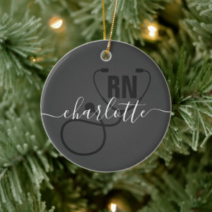 Ornamento De Cerâmica Graduação de Enfermeiros Registrados Personaliza