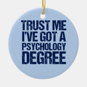 Ornamento De Cerâmica Graduação de Psicologia Engraçado Presente no N