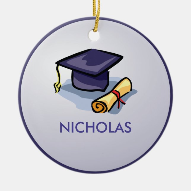 Ornamento De Cerâmica Graduação do que o passado do futuro presente em a (Frente)