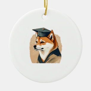 Ornamento De Cerâmica graduado Shiba Inu