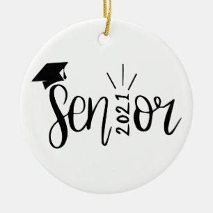 Ornamento De Cerâmica Graduation Gift, Class Of 2021, Senior 2021