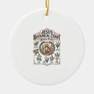 Ornamento De Cerâmica Gráfico Botânico de Jesus Plantas Bíblicas Jesus B