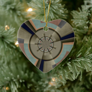 Ornamento De Cerâmica Gráfico de Arte Fractal de Harmonia de Cor Abstrat