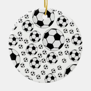 Ornamento De Cerâmica Gráfico de Bola de Futebol Clássico Fã de Esportes