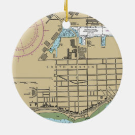 Ornamento De Cerâmica Gráfico de Boston Sul