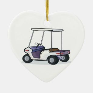 Ornamento De Cerâmica gráfico de carrinho de golfe