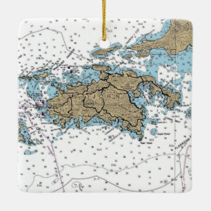 Ornamento De Cerâmica Gráfico de John USVI da rua