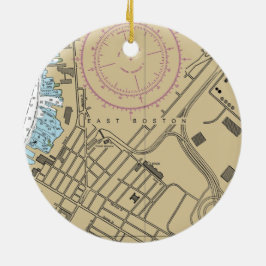 Ornamento De Cerâmica Gráfico de MÃES de Boston Oriental