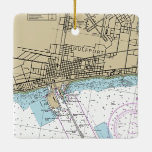 Ornamento De Cerâmica Gráfico Gulfport Mississippi