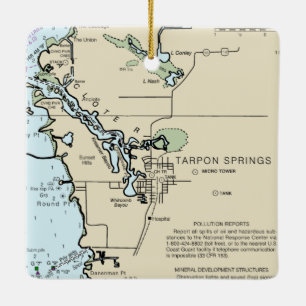 Ornamento De Cerâmica Gráfico náutico de Primaveras Tarpon