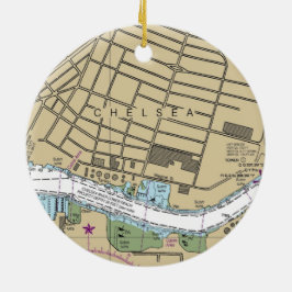 Ornamento De Cerâmica Gráfico náutico MÃES de Boston Chelsea