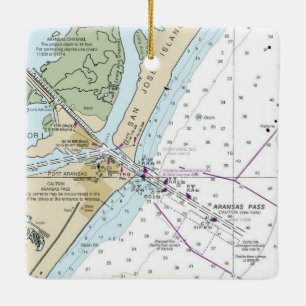 Ornamento De Cerâmica Gráfico Port ArKansas