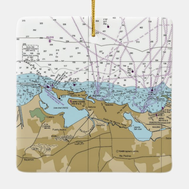 Ornamento De Cerâmica Gráfico San Juan Porto Rico (Verso)