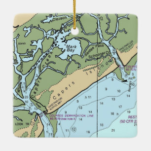 Ornamento De Cerâmica Gráfico SC de Capers Island