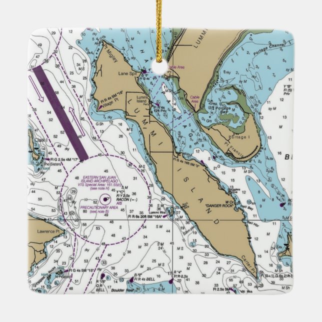 Ornamento De Cerâmica Gráfico WA da Ilha Lummi (Verso)