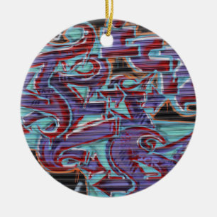 Ornamento De Cerâmica Grafite roxo no obturador