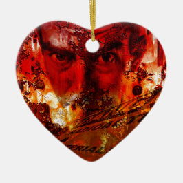 Ornamento De Cerâmica Grafite Vermelho