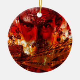 Ornamento De Cerâmica Grafite Vermelho