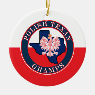 Ornamento De Cerâmica Grampos Texanos Poloneses Redondos