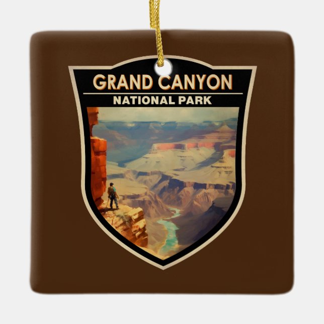 Ornamento De Cerâmica Grand Canyon National Park Oil Painting Viagem (Frente)
