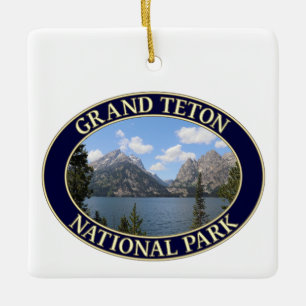 Ornamento De Cerâmica Grand Teton Mounains e Jenny Lake, Wyoming