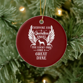 Ornamento De Cerâmica Grande anjo de cão de estimação Dane