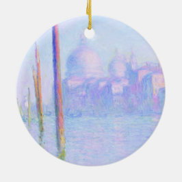 Ornamento De Cerâmica Grande Canal em Veneza (por Claude Monet)