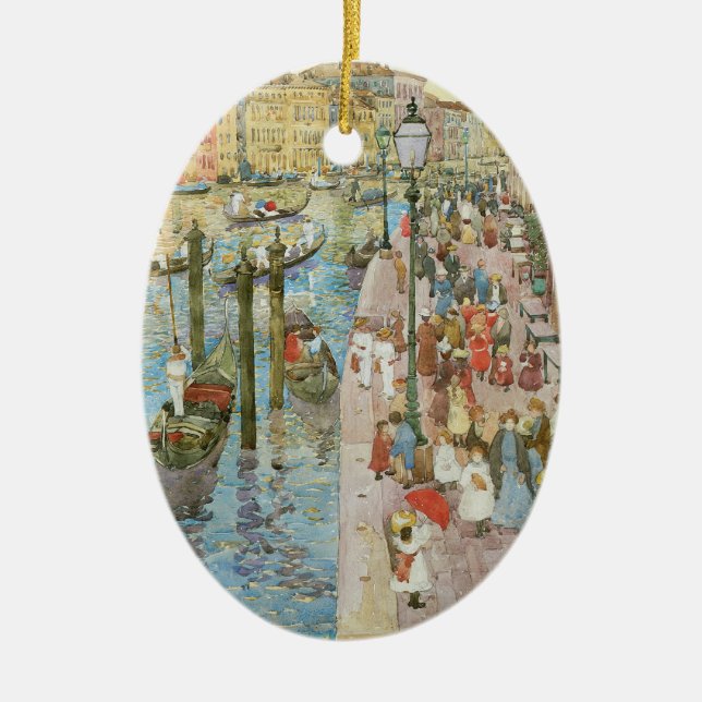 Ornamento De Cerâmica Grande Canal, Veneza por Maurice Prendergast (Frente)