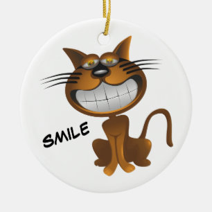 Ornamento De Cerâmica Grande Gatinho