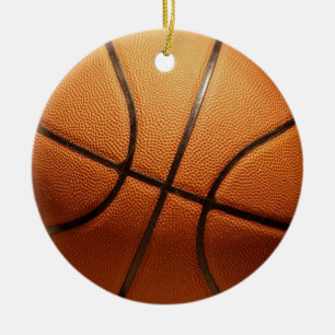 Ornamento De Cerâmica Grande Laranja Tradicional de Basquete,
