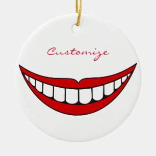 Ornamento De Cerâmica Grande Sorriso Thunder_Cove