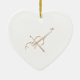 ORNAMENTO DE CERÂMICA GRANDE VIOLINO