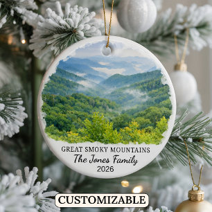 Ornamento De Cerâmica Grandes Montanhas Fumegantes personalizadas, Carol