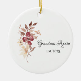 Ornamento De Cerâmica Grandma Again  Est. Year 