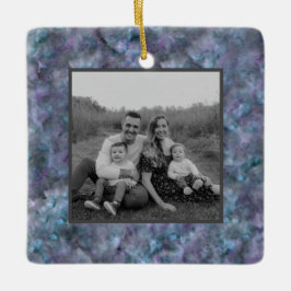 Ornamento De Cerâmica Grânite de quartzo azul-abstrato púrpura