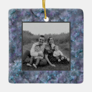 Ornamento De Cerâmica Grânite de quartzo azul-abstrato púrpura