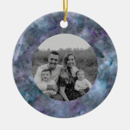 Ornamento De Cerâmica Grânite de quartzo azul-abstrato púrpura