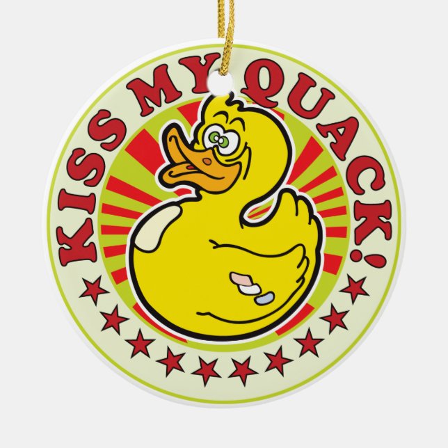 Ornamento De Cerâmica Grasnado R do beijo (Frente)