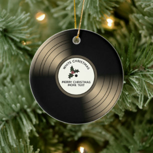 Ornamento De Cerâmica Gravar Tonalidade de Bronze de Natal Personalizado