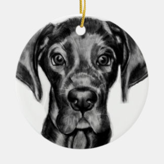 Ornamento De Cerâmica Great dane pela canção de natal Zeock